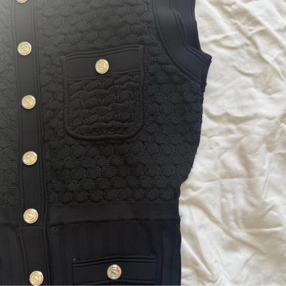 Sandro Black Midi Dress - Picture 4 of 7